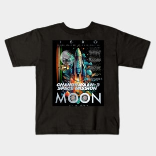 Chandrayaan-3-artwork Kids T-Shirt